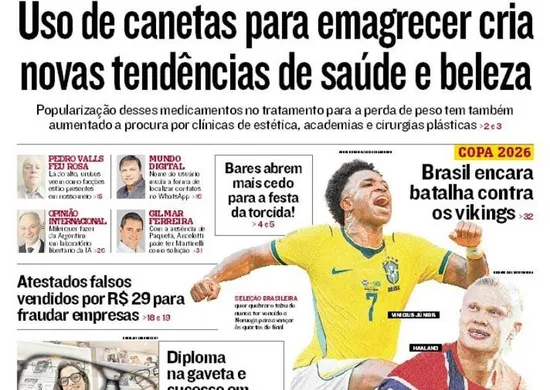 Imagem ilustrativa da imagem Confira os destaques do jornal A Tribuna deste domingo