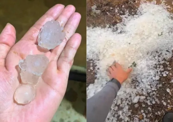 Imagem ilustrativa da imagem Granizo “gigante” e frio de até 7ºC no ES para os próximos dias