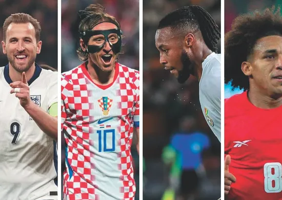 Imagem ilustrativa da imagem Grupo L traz Inglaterra e Croácia como favoritas, com Gana e Panamá buscando vaga