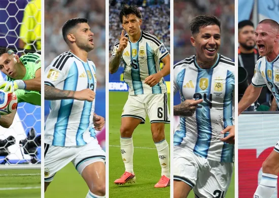 Imagem ilustrativa da imagem Pilares da Argentina na Copa brilham na Premier League e conhecem bem os ingleses