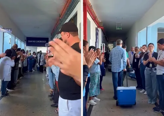 Imagem ilustrativa da imagem VÍDEO: Funcionários de hospital fazem corredor de honra após doação de órgãos no ES