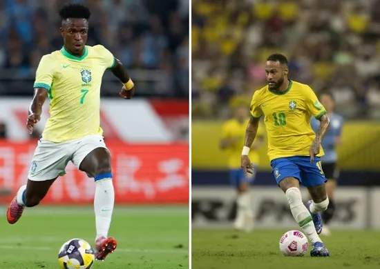 Imagem ilustrativa da imagem Vini Jr. diz que Neymar usará camisa 10 da seleção brasileira na Copa