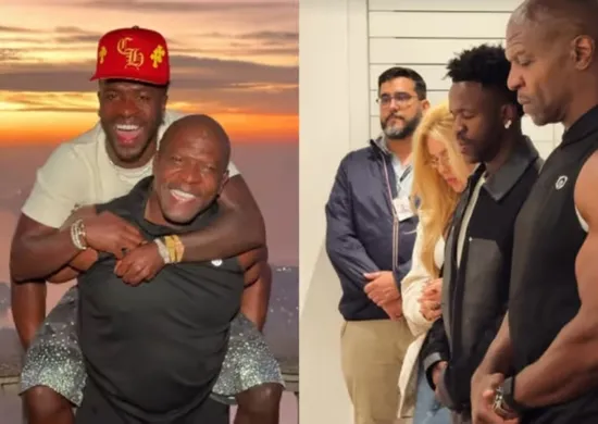Imagem ilustrativa da imagem Vini Jr. encontra Terry Crews no Cristo Redentor após meme de 'As Branquelas'