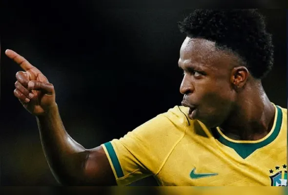 Imagem ilustrativa da imagem Brasil goleia Panamá em amistoso pré-Copa com 'líder' Vini Jr e reservas famintos