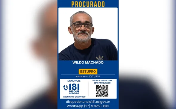 Imagem ilustrativa da imagem Disque-Denúncia pede ajuda para localizar homem condenado por estupro no ES