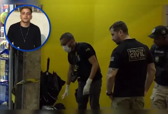 Cena do crime onde o MC Galego foi assassinado