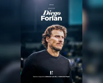 Imagem ilustrativa da imagem Seleção do Uruguai anuncia Diego Forlán como técnico após a saída de Loco Bielsa