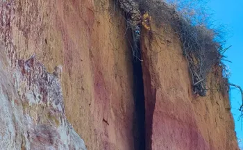 Imagem ilustrativa da imagem Grande fissura em falésia acende alerta para deslizamento no ES