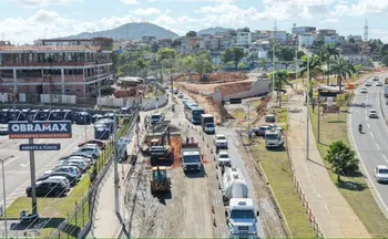 Imagem ilustrativa da imagem Trecho é interditado para obras de viaduto e mergulhão em Cariacica