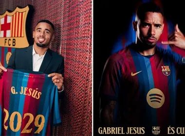 Imagem ilustrativa da imagem Barcelona anuncia contratação do atacante Gabriel Jesus