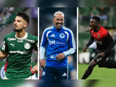 Jogadores do Palmeiras se divertem durante o treino às vésperas do jogo deste domingo