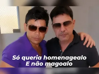 Imagem ilustrativa da imagem Zezé Di Camargo chama sósia de ridículo e o bloqueia nas redes