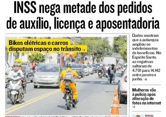 Imagem ilustrativa da imagem Confira os destaques do jornal A Tribuna desta quarta-feira