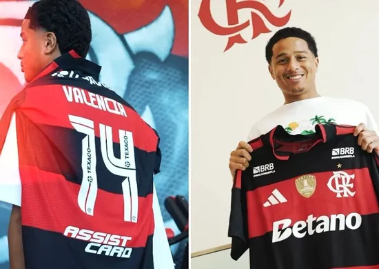 Imagem ilustrativa da imagem Flamengo anuncia a contratação do atacante equatoriano Anthony Valencia