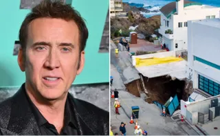 Imagem ilustrativa da imagem Cratera destrói entrada da mansão de Nicolas Cage em Malibu