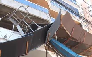 Imagem ilustrativa da imagem Trabalhadores ficam feridos após estrutura de obra desabar em Vila Velha