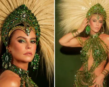 Imagem ilustrativa da imagem Paolla Oliveira é coroada rainha de bateria da Imperatriz Leopoldinense