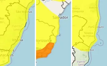 Imagem ilustrativa da imagem Alerta prevê temporal e ventos de até 100 km/h para mais de 50 cidades do ES