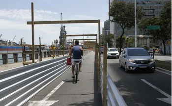 Imagem ilustrativa da imagem Avenida Beira-Mar ganha ciclovia provisória durante obras