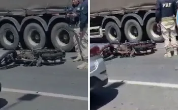 Imagem ilustrativa da imagem Motociclista morre em acidente com carreta na BR-101 em Linhares