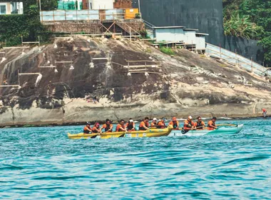 Imagem ilustrativa da imagem Canoa havaiana consagra campeões em competição na capital