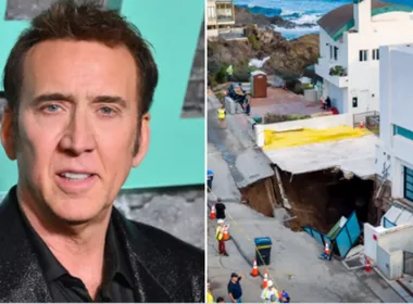 Imagem ilustrativa da imagem Cratera destrói entrada da mansão de Nicolas Cage em Malibu