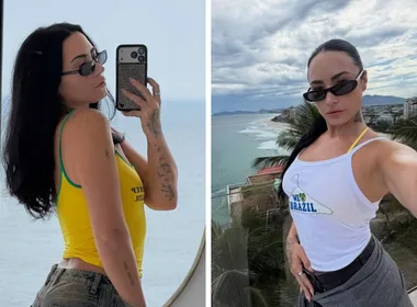 Imagem ilustrativa da imagem Demi Lovato publica álbum de fotos no Brasil: 'Amo meus fãs. Amo brigadeiro'