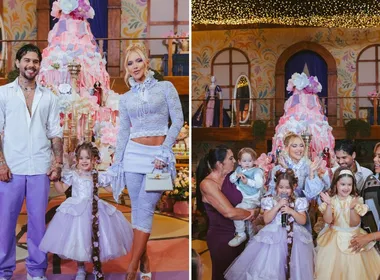 Imagem ilustrativa da imagem Filha de Virginia e Zé Felipe ganha festa de princesa e bolo de uma tonelada
