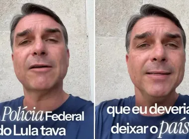 Imagem ilustrativa da imagem Flávio Bolsonaro diz que foi intimado pela PF e que está proibido de deixar o país