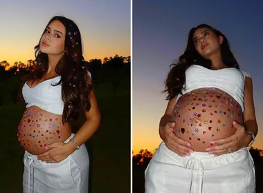 Imagem ilustrativa da imagem Grávida, Franciny Ehlke rebate críticas por não gostar de toques na barriga