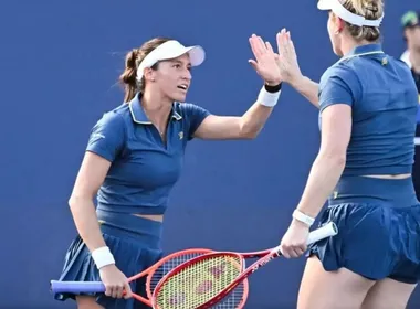 Imagem ilustrativa da imagem Luisa Stefani vai às quartas de final nas duplas femininas do US Open