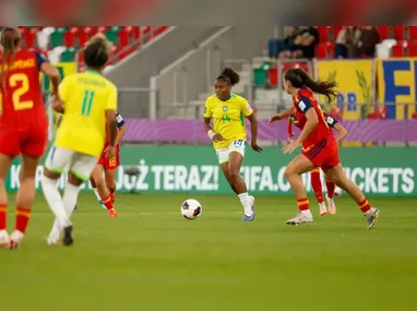 Imagem ilustrativa da imagem Brasil é eliminado pela Espanha nas quartas da Copa Feminina sub-20