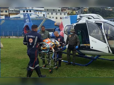 Em vista dos ferimentos, o Núcleo de Operações e Transporte Aéreo (Notaer) foi acionado para realizar o resgate