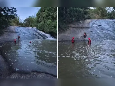 Imagem ilustrativa da imagem Jovem tenta salvar amigo e os dois morrem afogados em cachoeira no ES