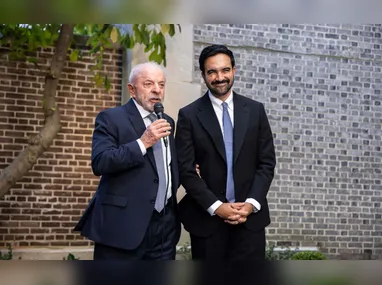 Rick Sollo e o empresário Bruno Avelar em vídeo publicado nas redes sociais nesta segunda (21)