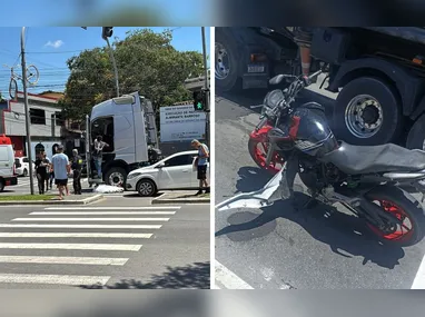 Carreta pega fogo na Rodovia do Contorno, em Cariacica