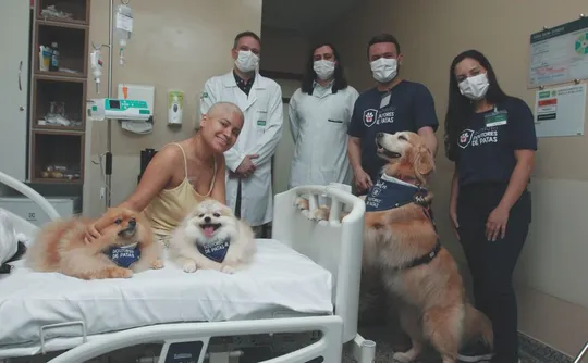 Imagem ilustrativa da imagem Amor de quatro patas ajuda na recuperação de pacientes em Vitória