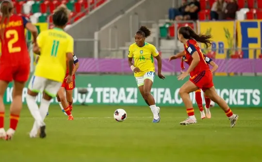 Imagem ilustrativa da imagem Brasil é eliminado pela Espanha nas quartas da Copa Feminina sub-20