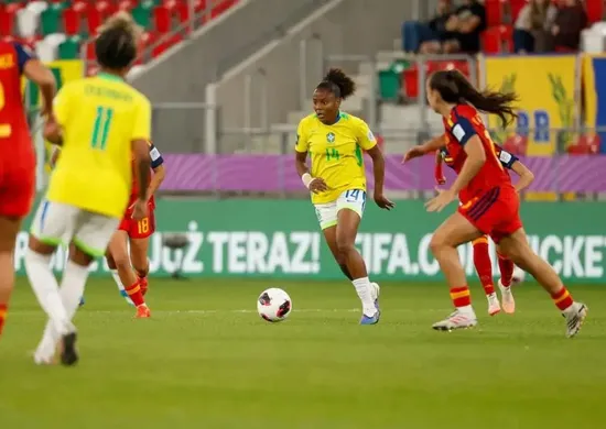 Imagem ilustrativa da imagem Brasil é eliminado pela Espanha nas quartas da Copa Feminina sub-20