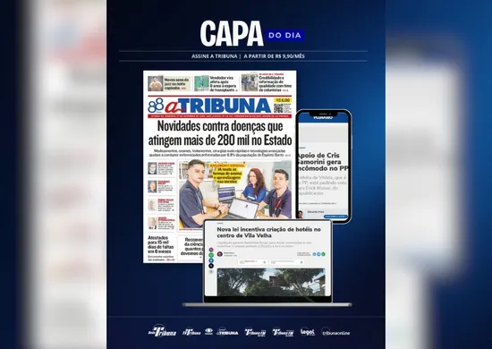Imagem ilustrativa da imagem Confira os destaques do jornal A Tribuna deste domingo