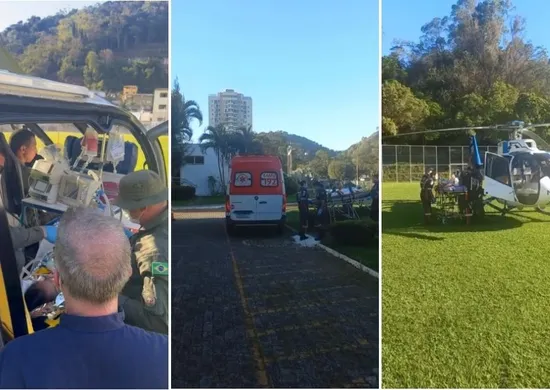 Imagem ilustrativa da imagem Criança de 5 anos é resgatada de helicóptero após afogamento em Santa Teresa