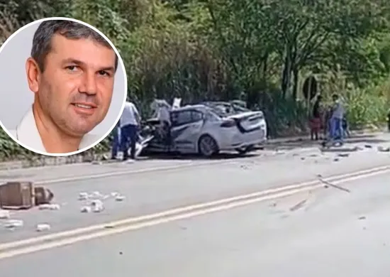 Imagem ilustrativa da imagem Homem morre em batida entre carro e micro-ônibus na BR-259, em Colatina