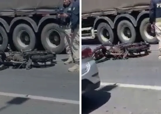 Imagem ilustrativa da imagem Motociclista morre em acidente com carreta na BR-101 em Linhares