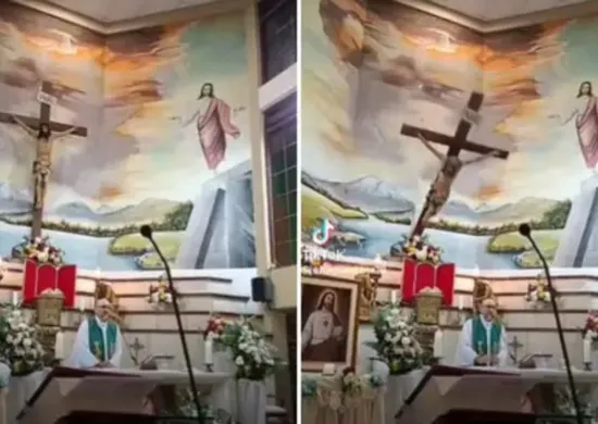 Imagem ilustrativa da imagem Padre morre após ser atingido por cruz em missa transmitida ao vivo