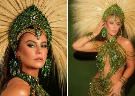 Imagem ilustrativa da imagem Paolla Oliveira é coroada rainha de bateria da Imperatriz Leopoldinense