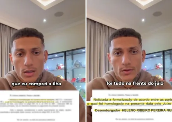 Imagem ilustrativa da imagem Richarlison mostra documentos de compra de imóvel em disputa com Flávio Bolsonaro
