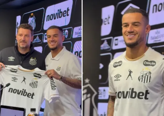Imagem ilustrativa da imagem Santos anuncia a contratação do meio-campista Philippe Coutinho