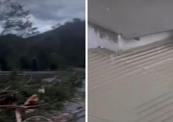 Imagem ilustrativa da imagem Temporal arranca telhado e derruba árvores em rodovias do ES