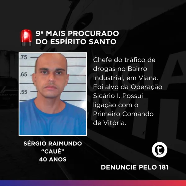 Confira a nova lista dos dez criminosos mais procurados no ES