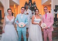 Os gêmeos Yan e Kayan se casaram com as amigas Nádia e Rafaela